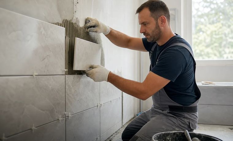 Kitchen wall tiling